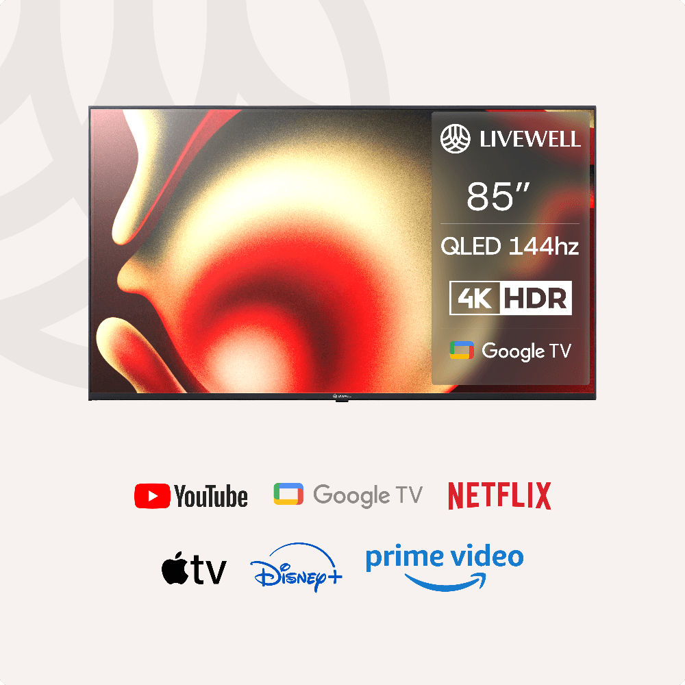 Livewell 85” QLED frameless model DVB-T2 Smart TV 4K LED TV