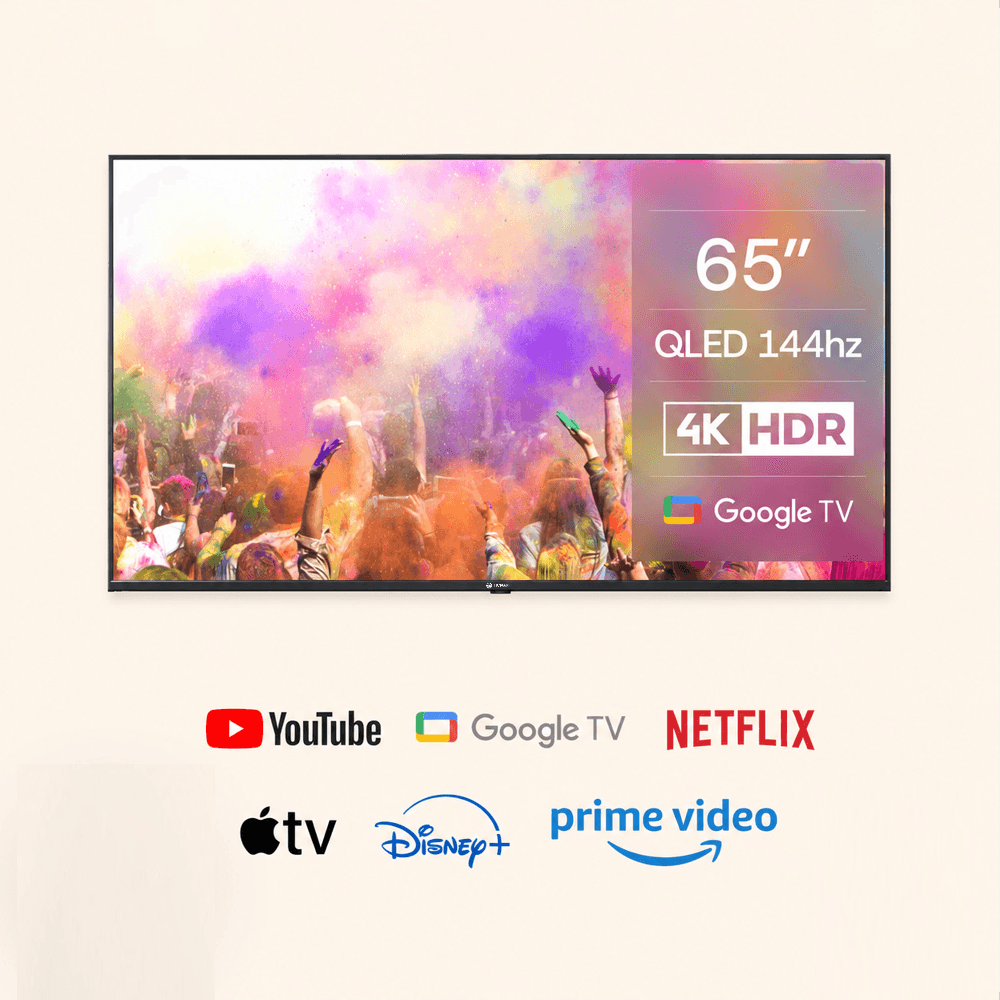 LiveWell 65"QLED Frameless Model DVB-T2 Smart TV 4K LED TV